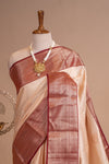 Kanjivaram Silk Zari Buti Contrast Border Saree