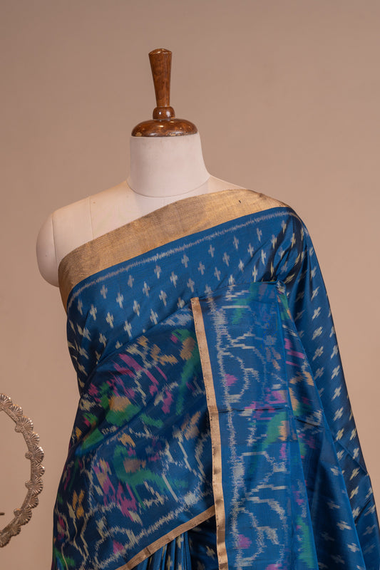 Pure Patola Silk Resham Meena Work Saree