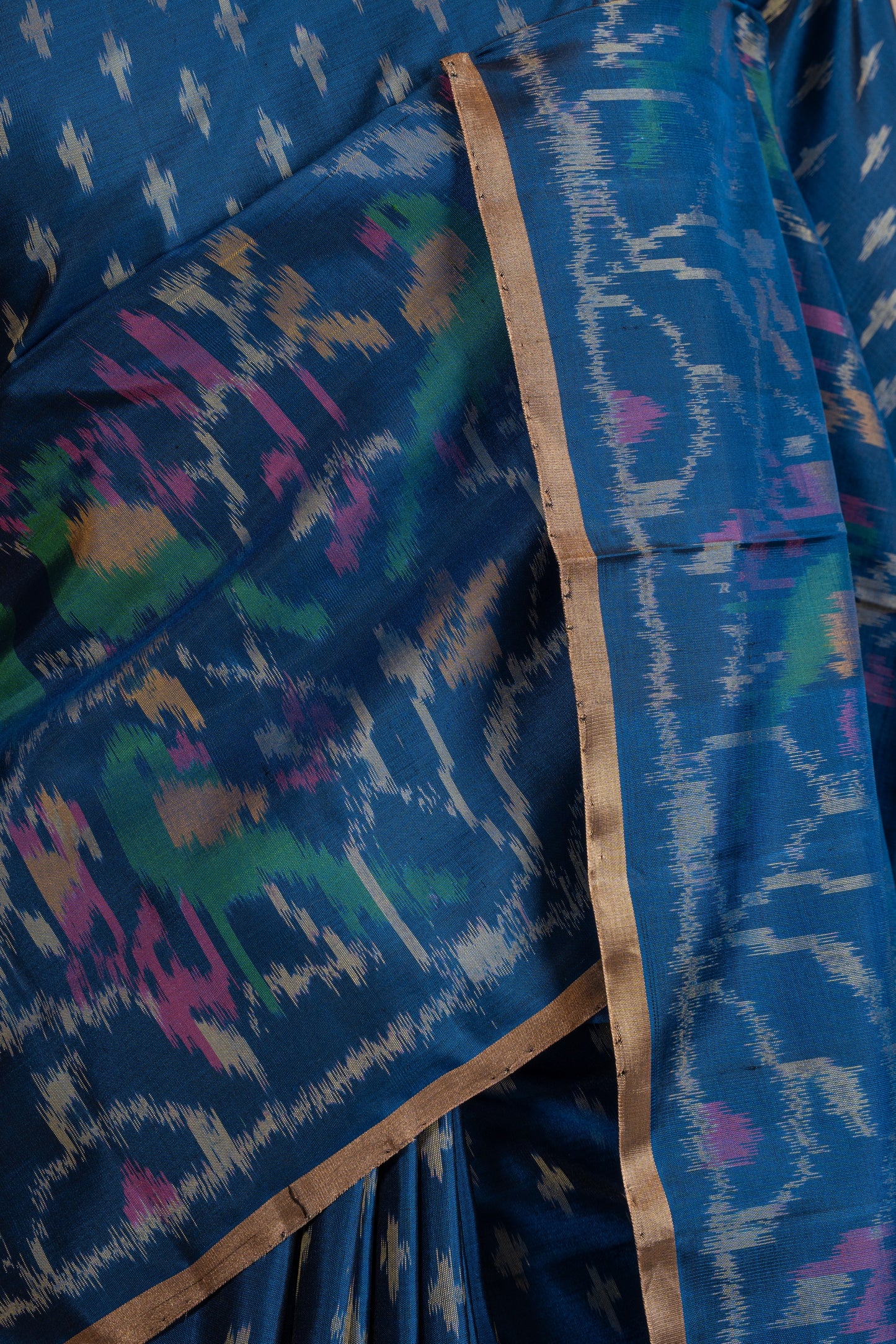 Pure Patola Silk Resham Meena Work Saree