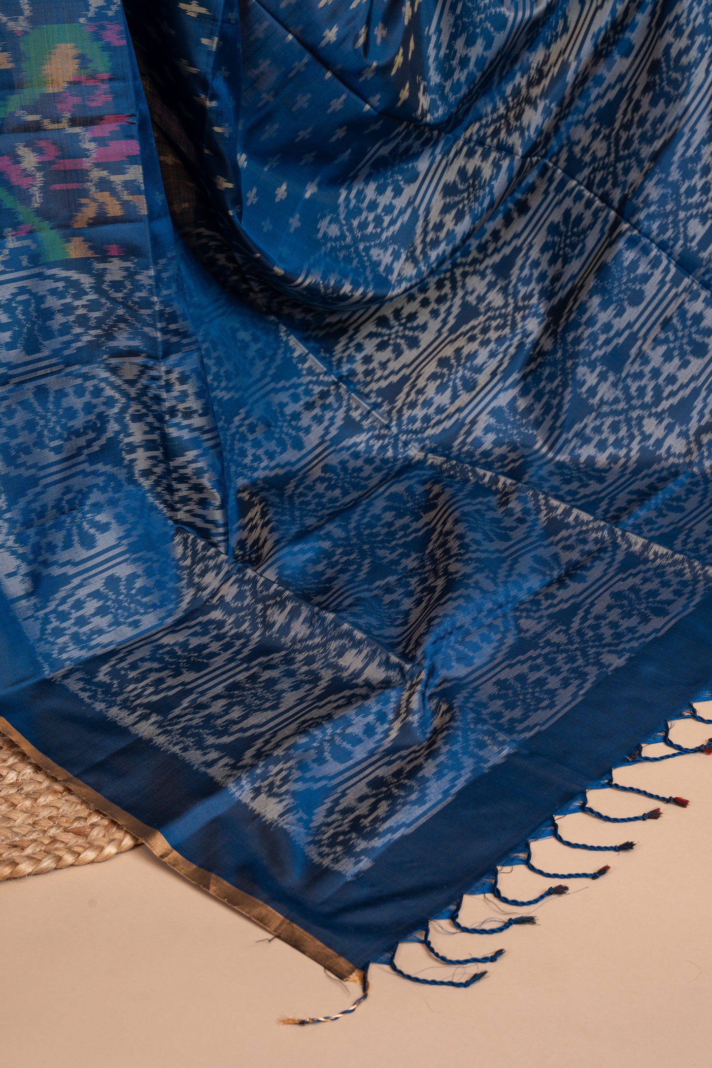 Pure Patola Silk Resham Meena Work Saree