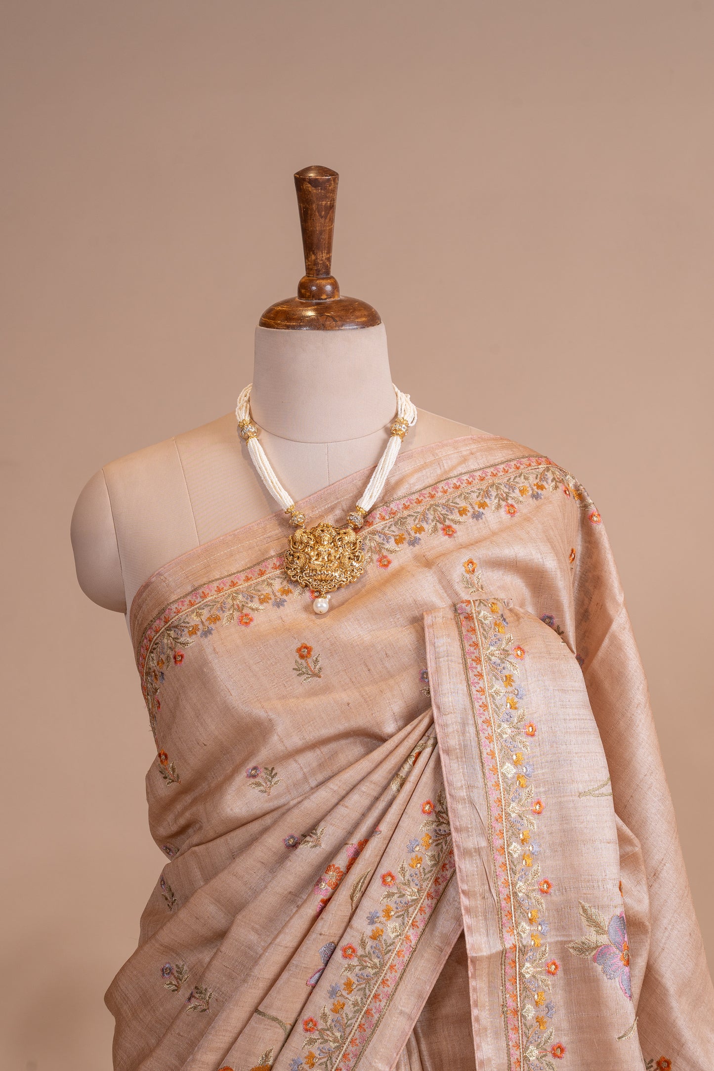 Pure Bhagalpuri Tussur Silk Traditional Designer Saree