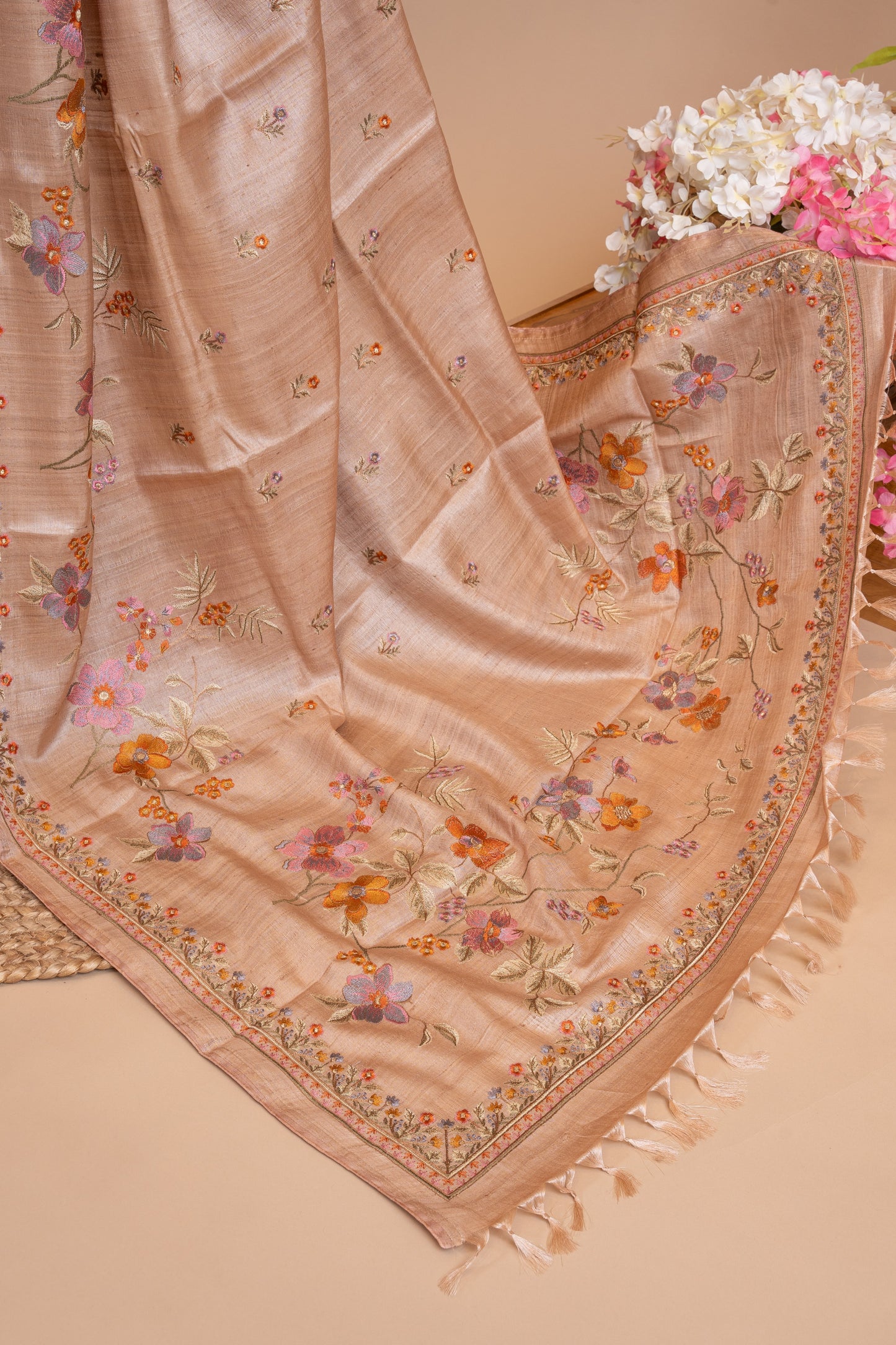 Pure Bhagalpuri Tussur Silk Traditional Designer Saree