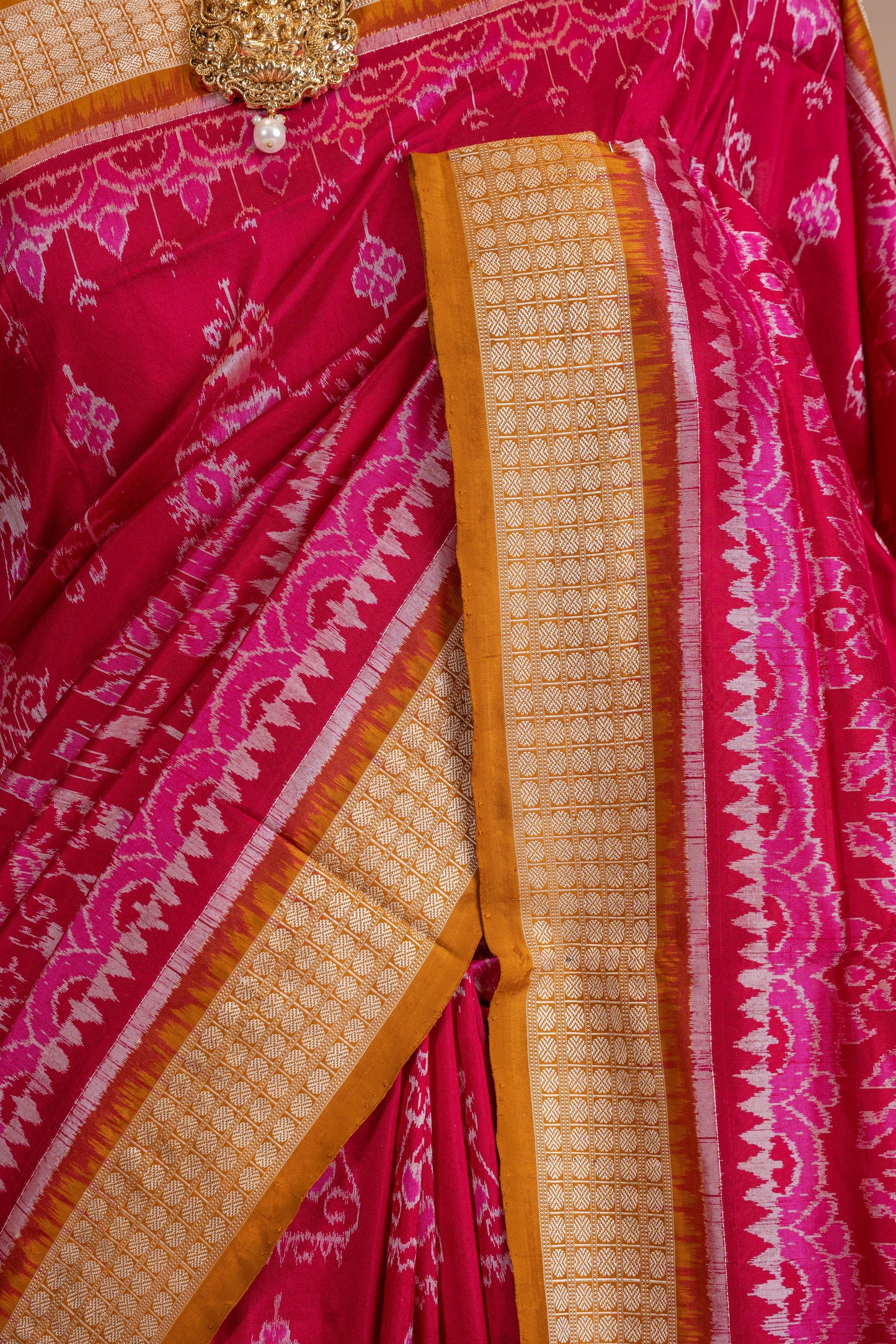 Pure Udiya Silk Resham Weaving Embroidery Designer Saree