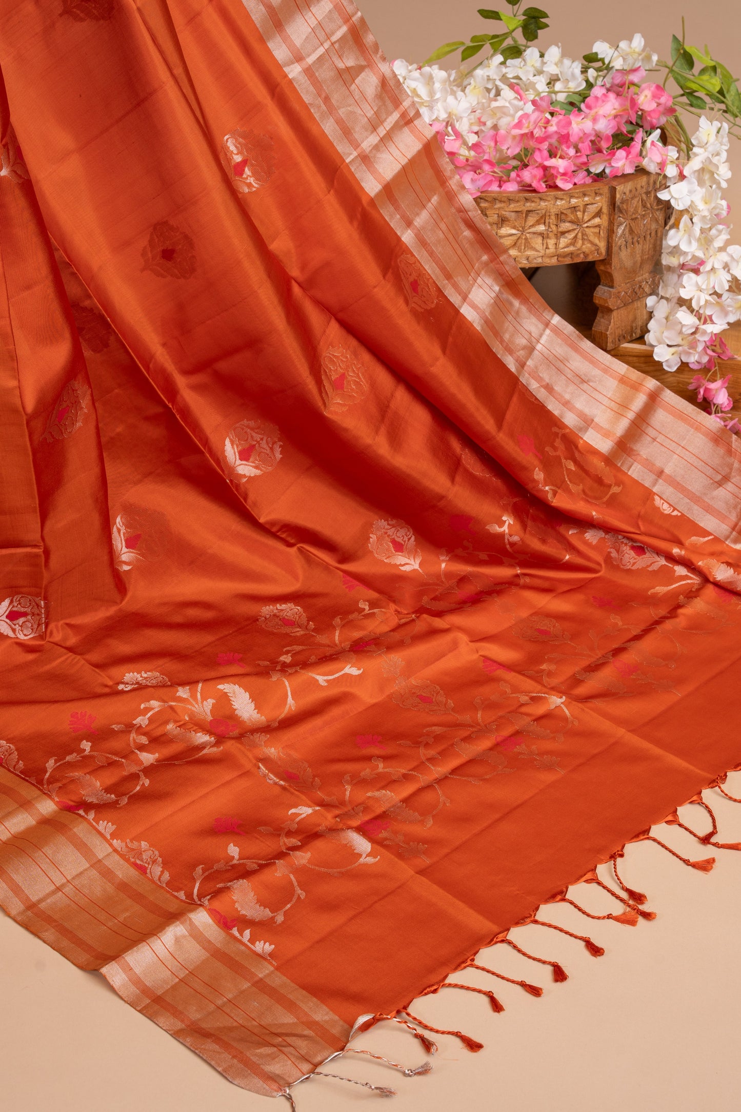 Pure Soft Silk Zari Resham Work Designer Saree