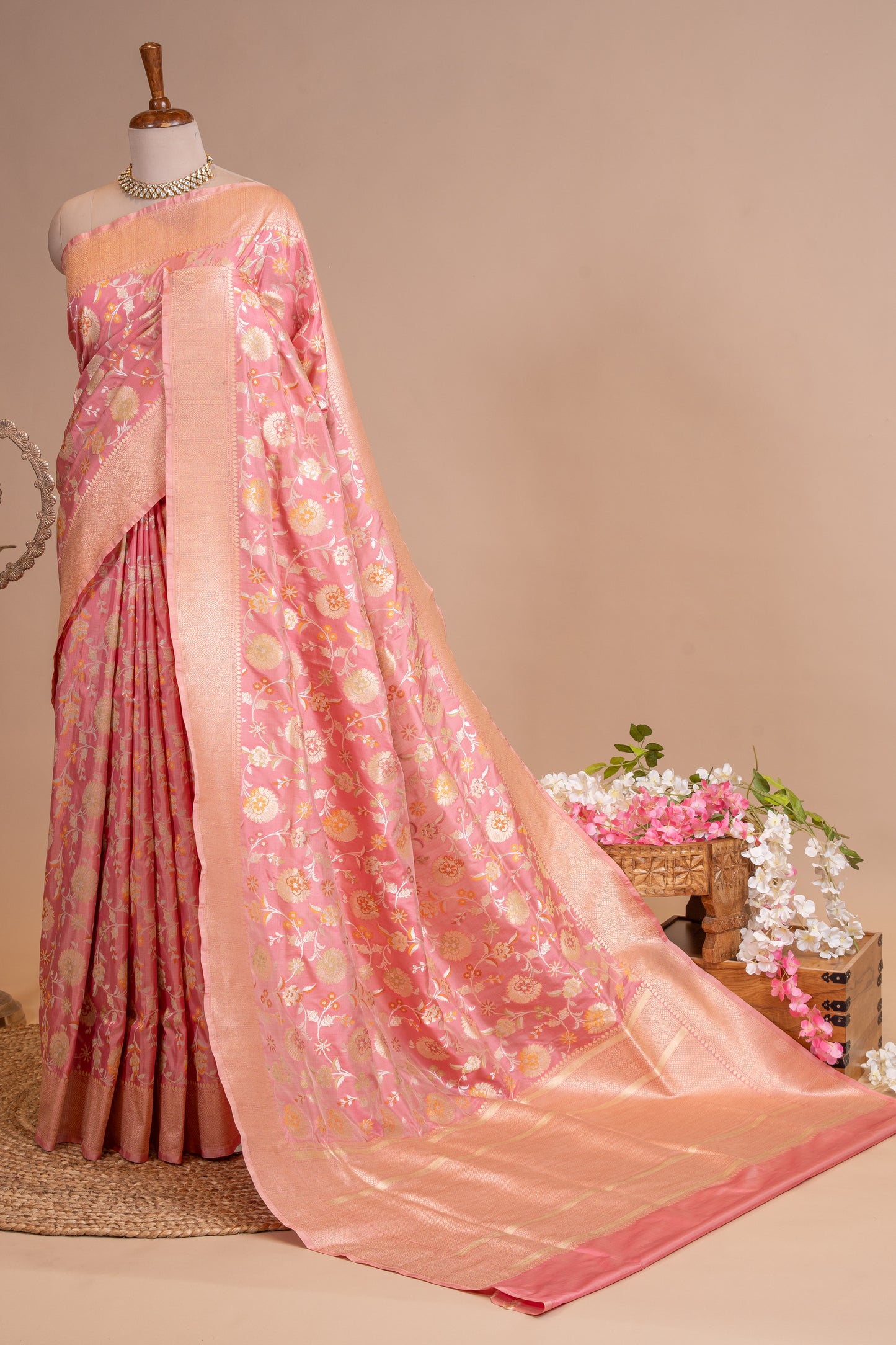 Pure Katan Silk Meena Zari Saree