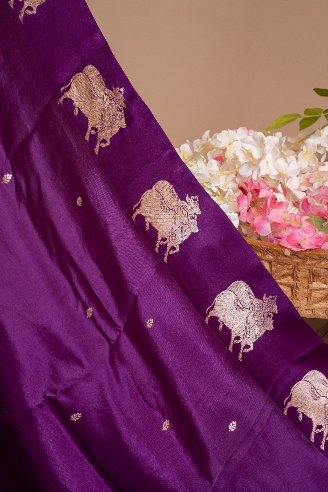 Pure Satin Silk Silver Zari Designer Saree