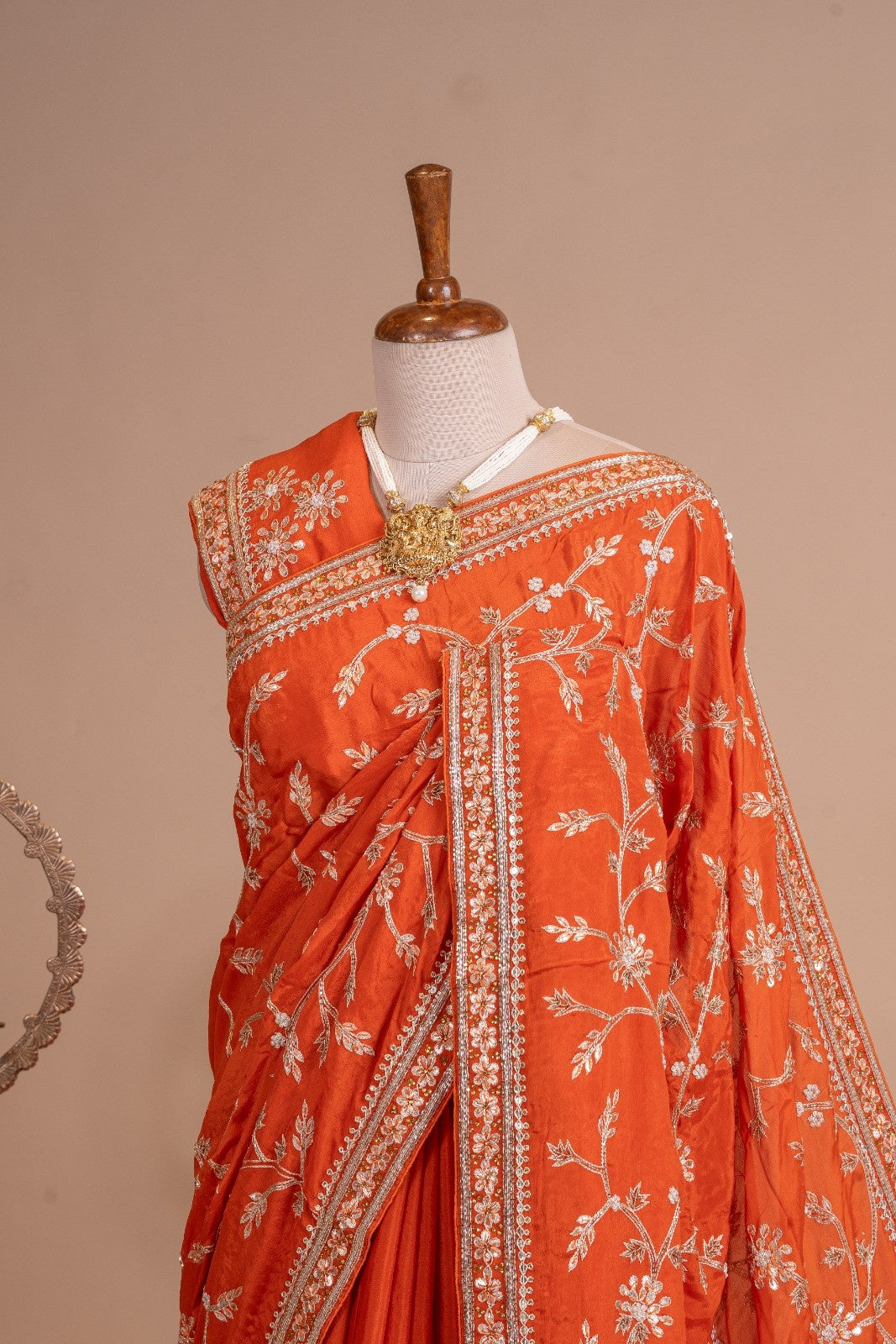 Pure Georgette Crepe Gotapatti Kardana Zardozi Work Saree