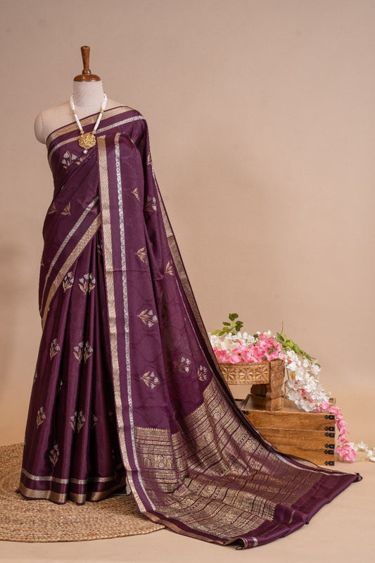 Pure Crepe Silk Sona Rupa Zari Work Saree