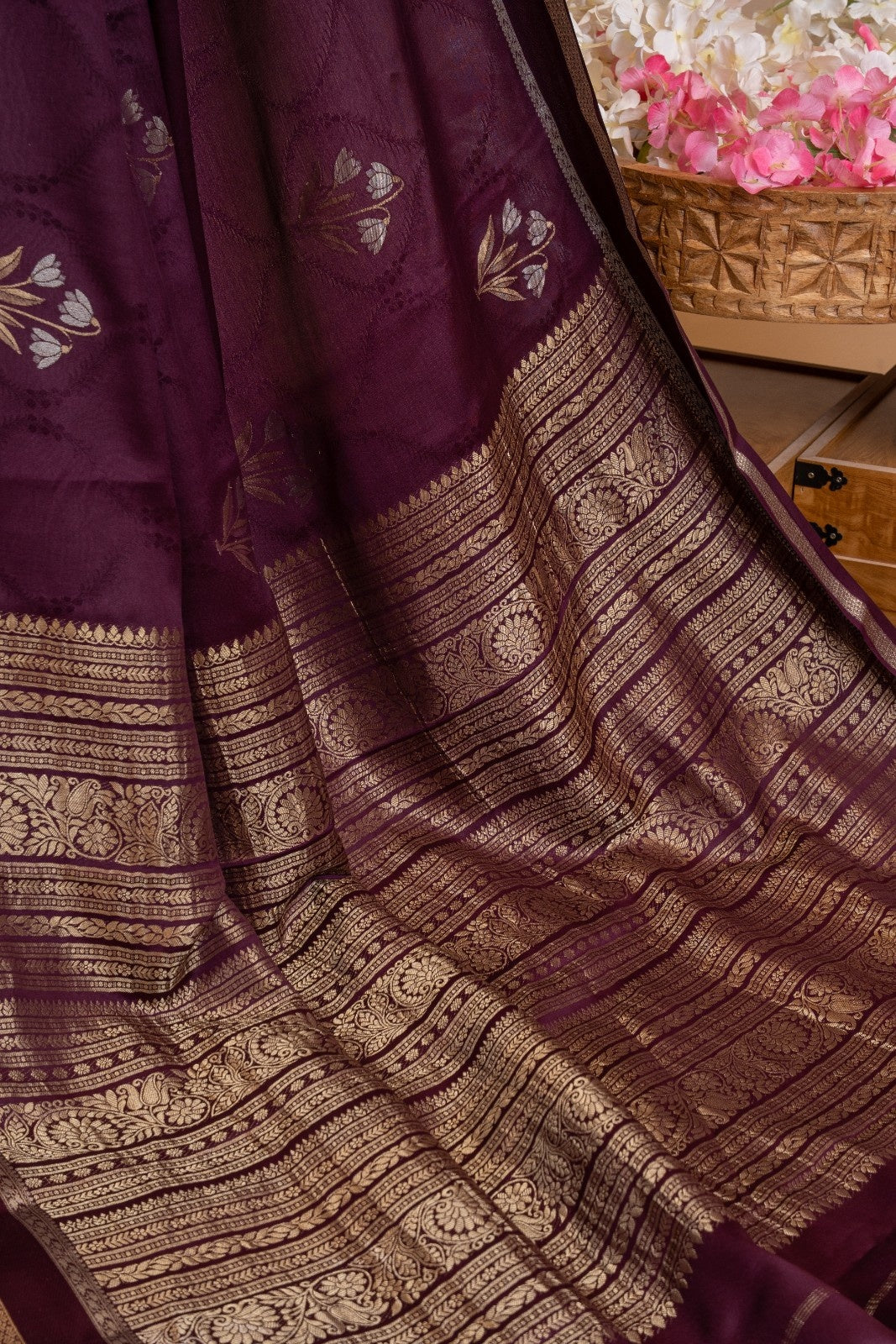 Pure Crepe Silk Sona Rupa Zari Work Saree