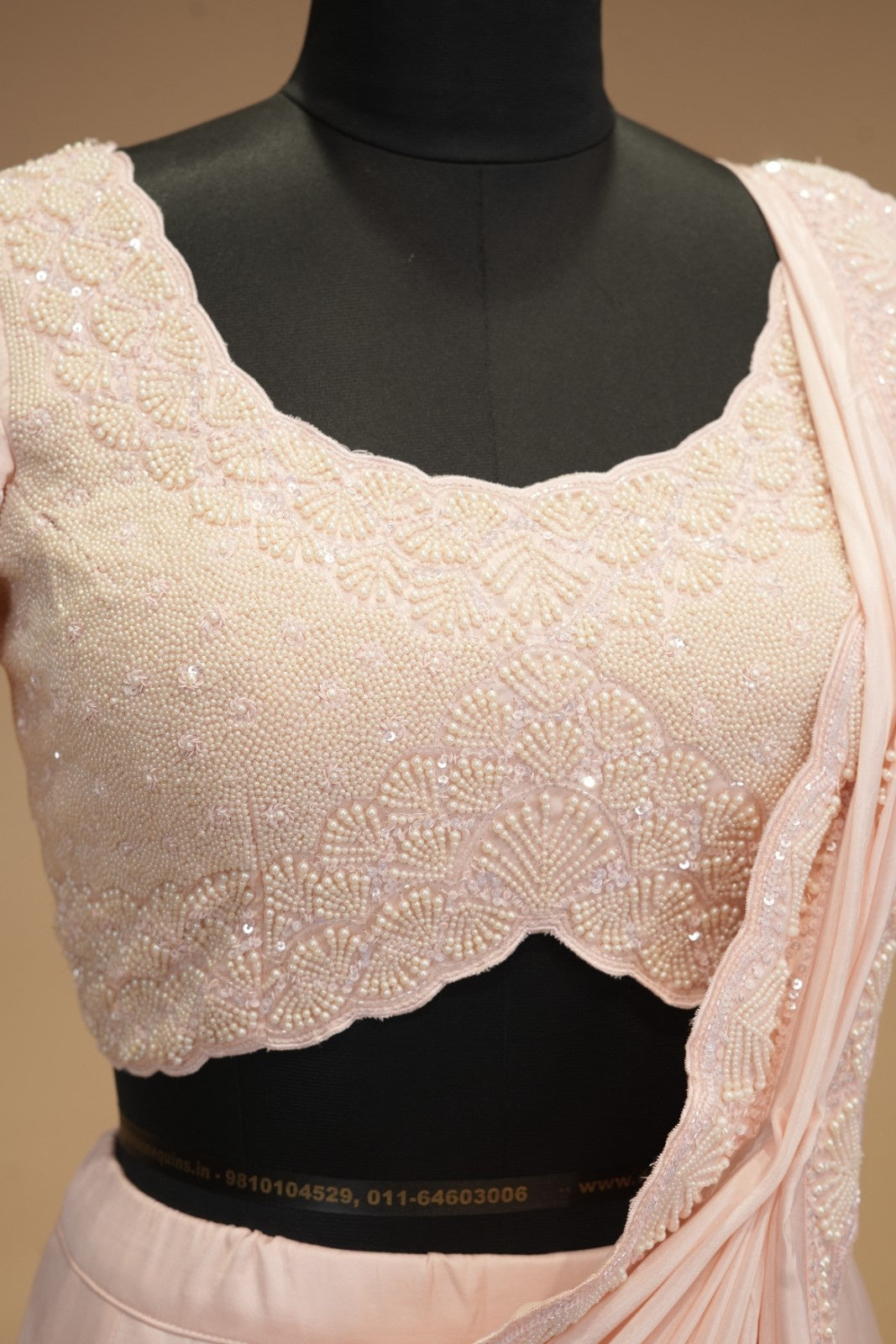Ivory Indowestern Satin